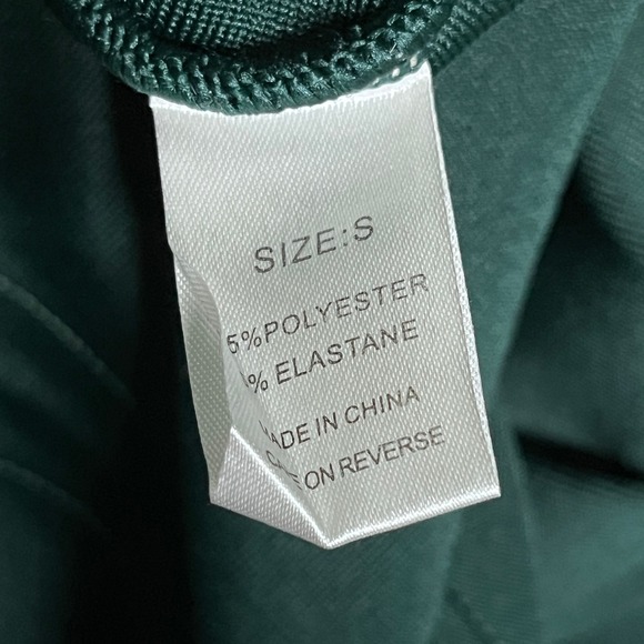 Corset Bandage Midi Dress Small Emerald Green V-Neck Bodycon Draped Skirt 3681 - Picture 4 of 8